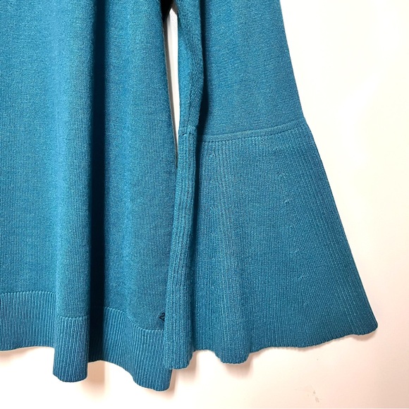 Lane Bryant Sweater Bell Sleeve Womens Plus Size 3X 22/24 Teal Jewel Blue NWT - Picture 3 of 8